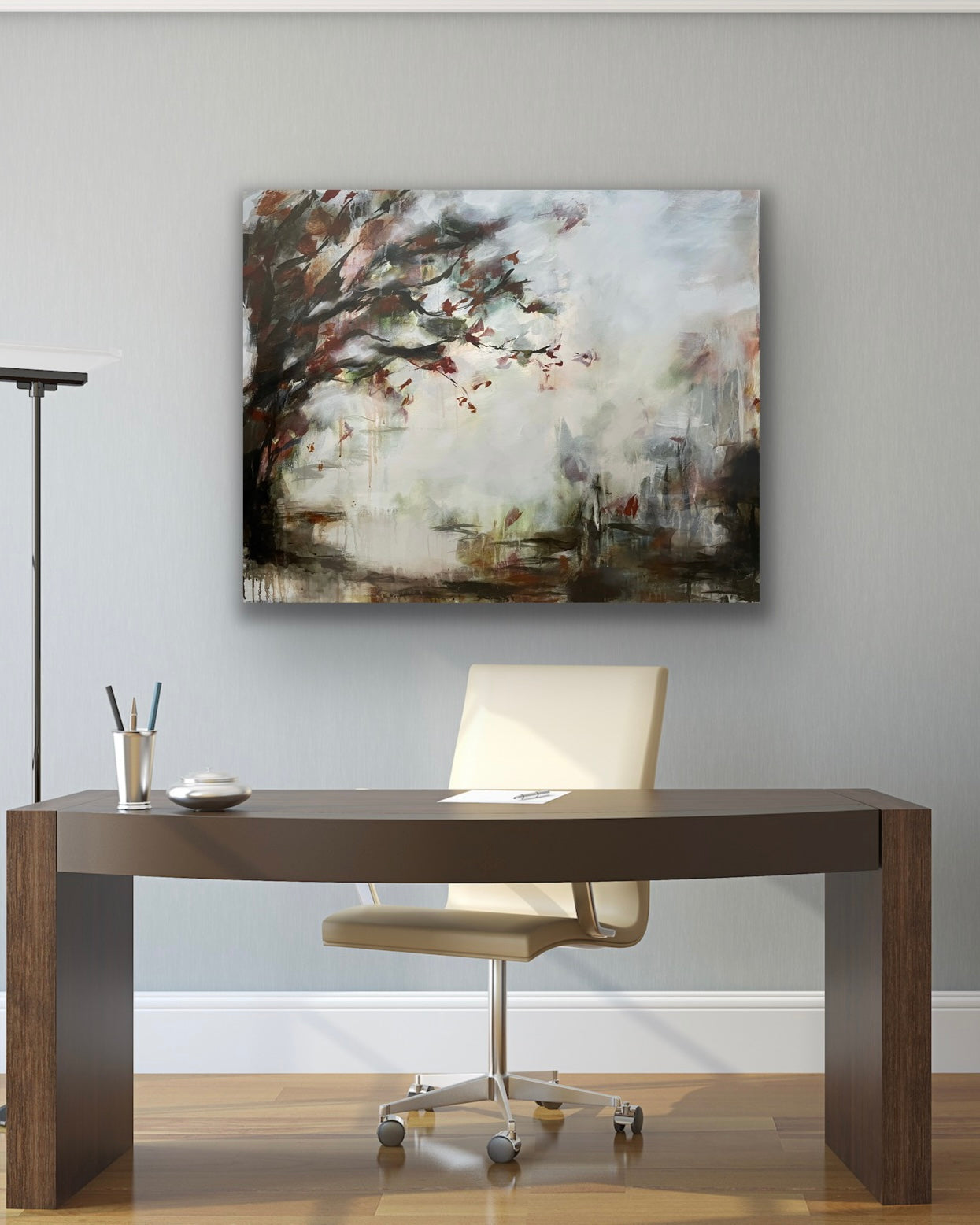 "Höstens sista andetag" 100x80 cm – Originalmålning av Maria Borglund