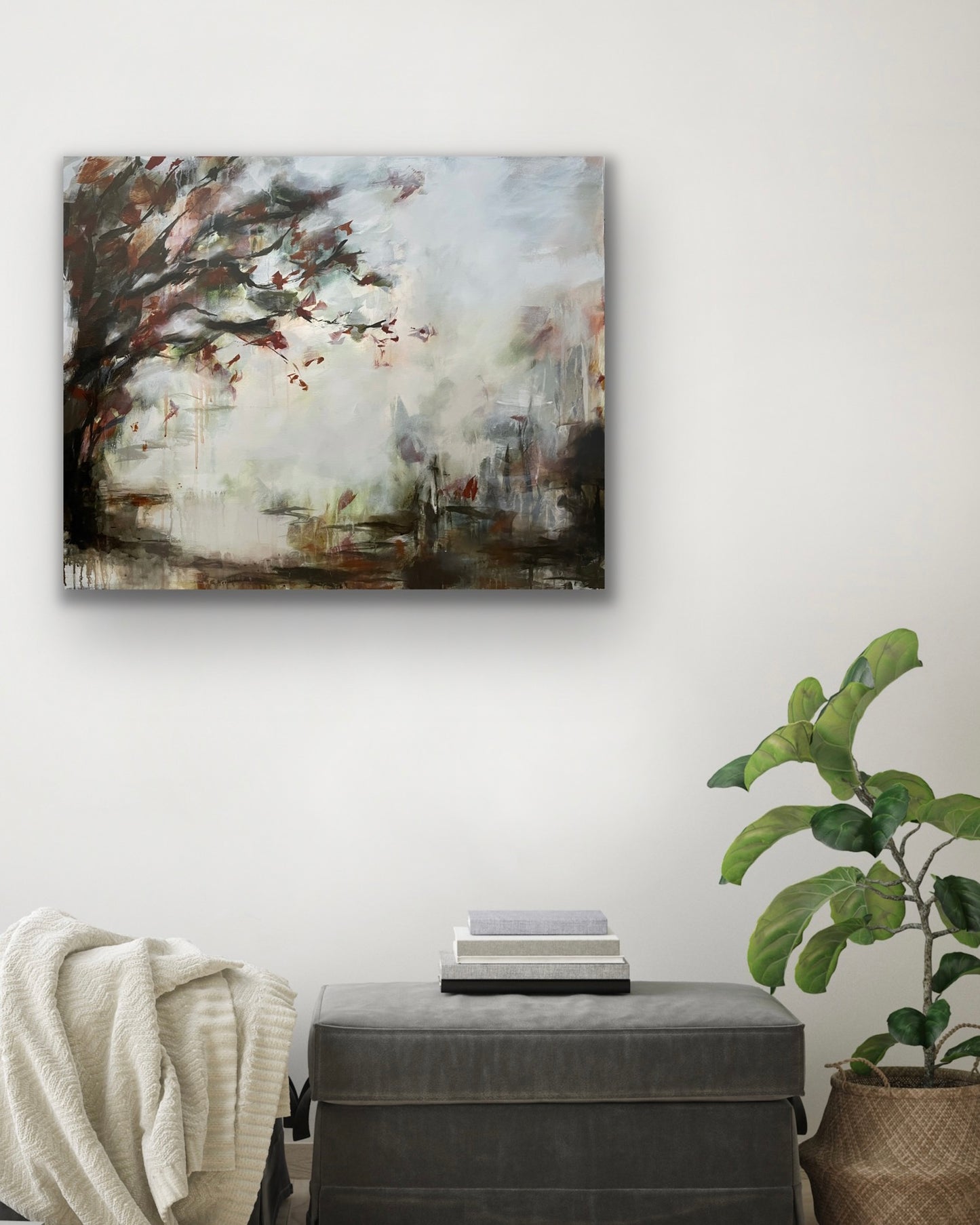 "Höstens sista andetag" 100x80 cm – Originalmålning av Maria Borglund