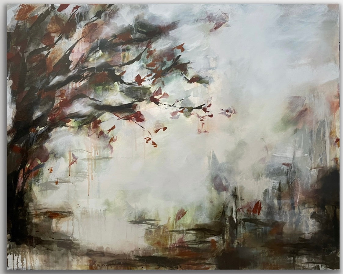 "Höstens sista andetag" 100x80 cm – Originalmålning av Maria Borglund