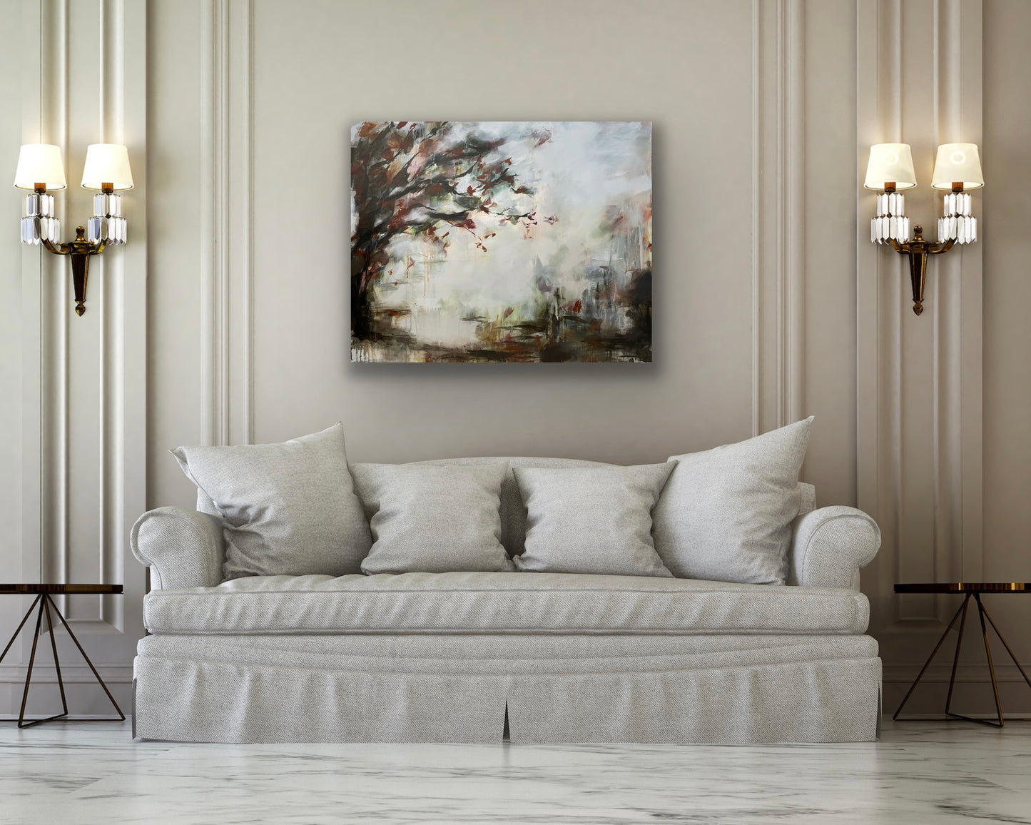"Höstens sista andetag" 100x80 cm – Originalmålning av Maria Borglund